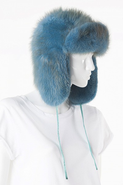 PAVO BLUE BEAVER TRAPPER HAT