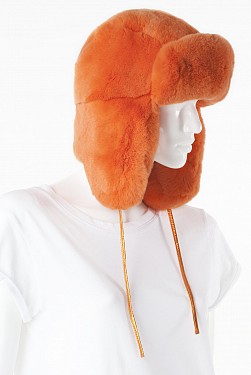 PAVO ORANGE REX RABBIT TRAPPER HAT