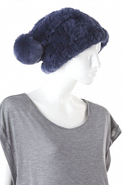 EMMA INK BLUE REX RABBIT BEANIE