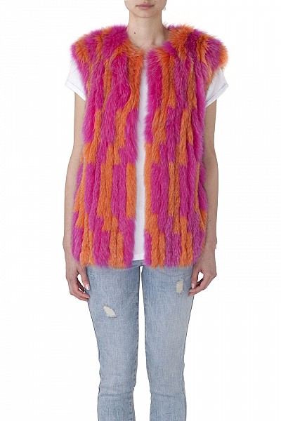 LILI PINK & ORANGE FOX GILET