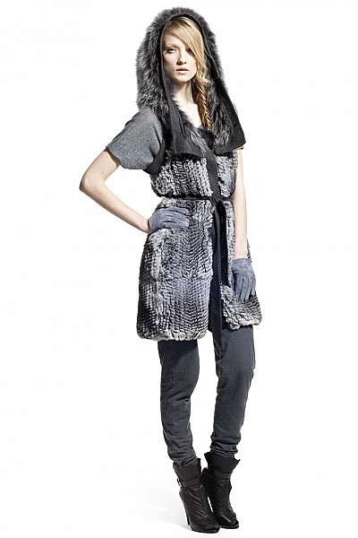 Berfu Hooded Long Gilet