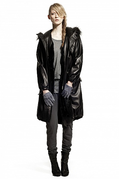 Masak Leather Long Parka